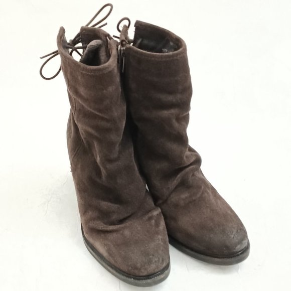 ๐ค Size 38 - Bos. & Co. Brown Suede MARLOW Zip up Boots ๐ค - Picture 6 of 13